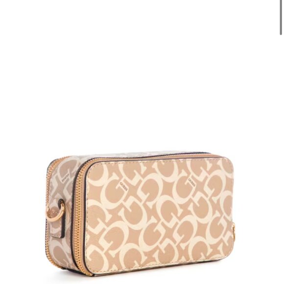 Guess Lewiston Double Zip Crossbody (Caramel) - Picture 3 of 4